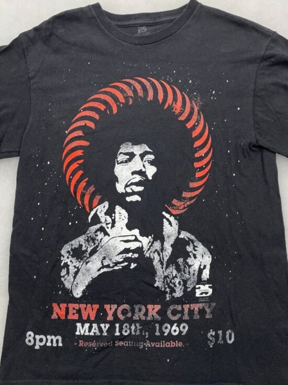Jimi Hendrix New York NYC 1969 Concert Tour Tee Rock Band T-Shirt Freeze Men’s M